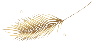 deco blad rechts goud